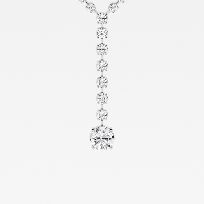 16 1/2 ctw Round Lab Grown Diamond Lariat Tennis Necklace